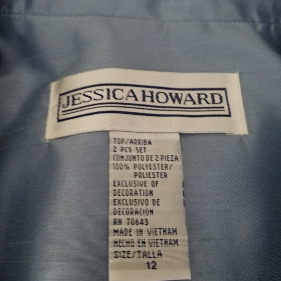 Jessica Howard Light Blue Beaded Jacket - Picture 8 of 8